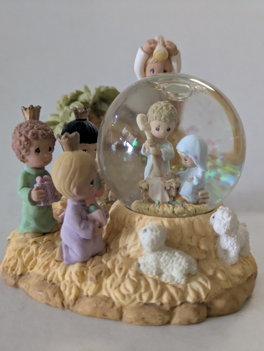 Precious Moments Snow Globe Nativity Scene.